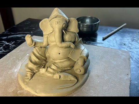 EcoFriendly Ganesh idol making at home |Ganpati Idol making ideas Veryeasy ganapati |clay art ganesh