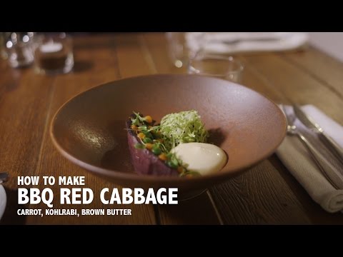 How to Make BBQ Red Cabbage, Carrot, Kohlrabi, Brown Butter