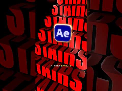 3D Stairs Typorgraphy Aftereffects Tutorial #shorts