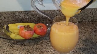 NO SUGAR BREAKFAST SMOOTHIE(PERSIMMON AND BANANA)