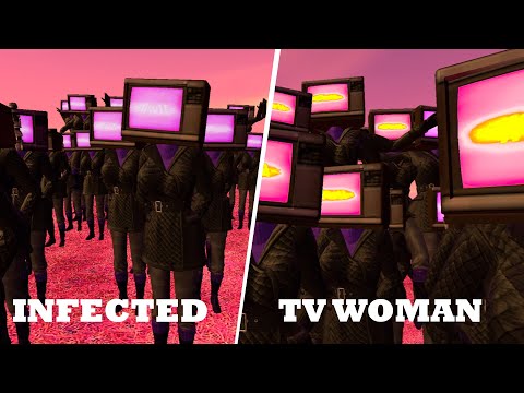 INFECTED TV WOMAN VS TV WOMAN!!! SKIBIDI TOILET IN GARRY'S MOD!