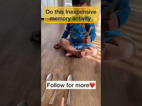 Create a memory activity in seconds with spoons,fork/balls,car/coloured blocks. Follow for more❤️