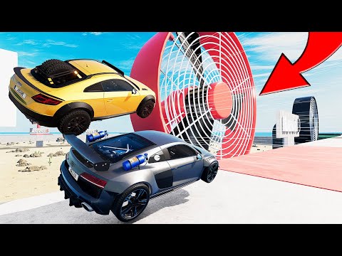 Audi Cars VS Giant FANS Challenge Race #1 - Sports Car Driver - BeamNG Drive