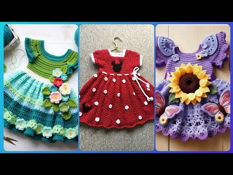 Delicate and Beautiful Handmade Crochet Baby Frocks Patterns