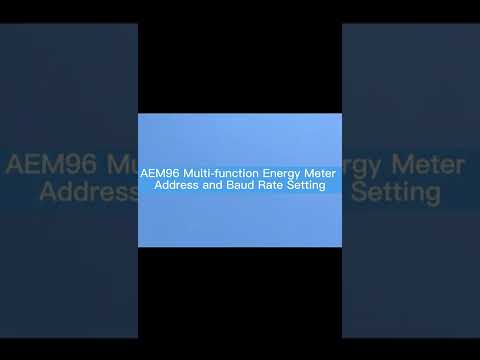 Acrel Electric | Address and Baud Rate Setting of AEM96 Multifunction Energy Meter