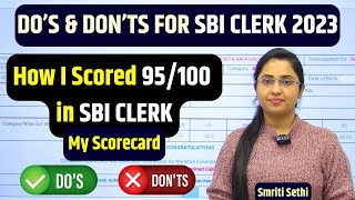 My SBI Clerk Scorecard || Mistakes to avoid for SBI Clerk 2023 || Smriti Sethi || Studyniti