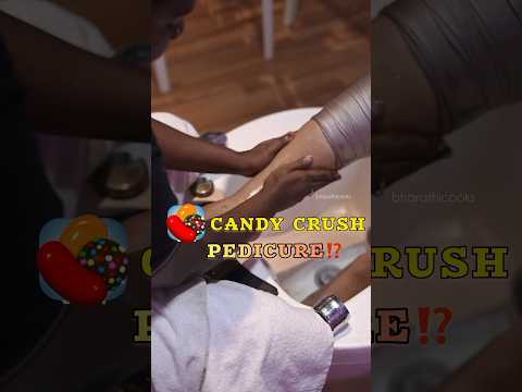 Candy Crush Pedicure⁉️ #salon #bharathicooks