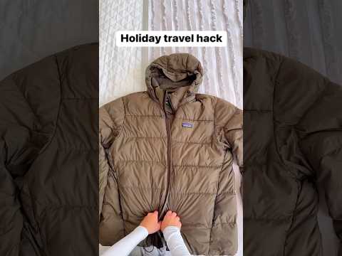 Space saving travel tip #Luggage #coat #packingtips #holidaytravel