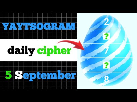 yaytsogram cipher | 5 Sep Cipher | yaytsogram daily cipher | yaytsogram code #yaytsogram #code