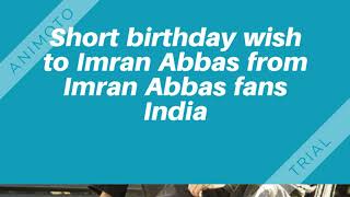 Happy birthday to Imran Abbas | Imran Abbas Fans