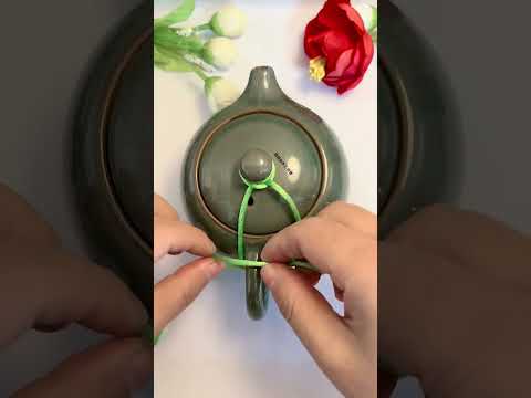 How to tie a rope around a teapot: simple, easy to learn, practical, rope braiding skills sharin