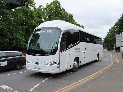 Trent Barton - Scania Irizar i6S Demo 99 (YT24 BKA) front seat ride on Red Arrow