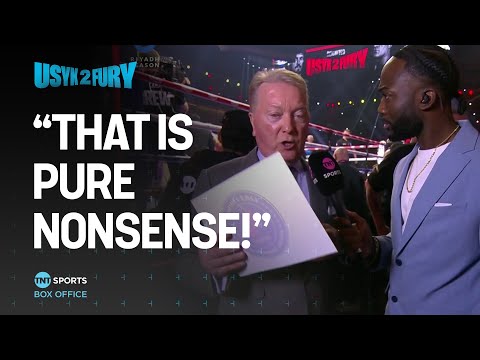 Frank Warren left dumbfounded by the judges scorecard after Usyk's unanimous decision win vs Fury 🤯