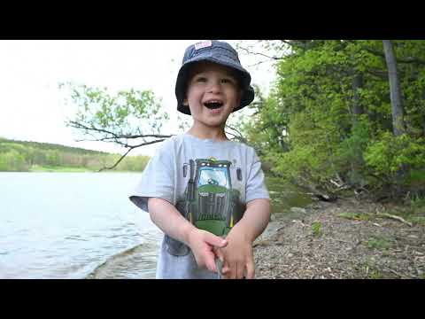 I take him fishing, but he just throws rocks in the water the whole time...