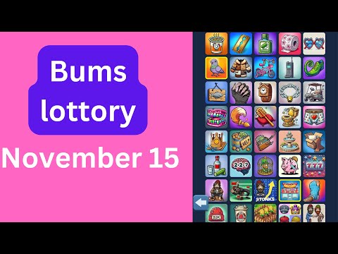 Bums Daily lottery cards 15 november | Bums Today Daily Combo Cards | Bums combo cards today