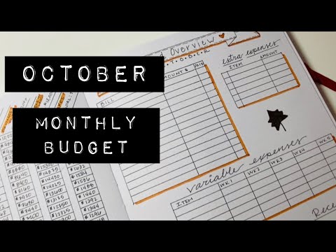 Monthly BUDGET WITH ME - October Overview in New Bullet Journal | Monthly Income - REAL NUMBERS