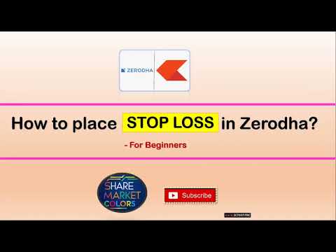 How to place stop loss order? #zerodha #stoploss #stoplossorder #bseinida #nseindia #bse #nse #limit