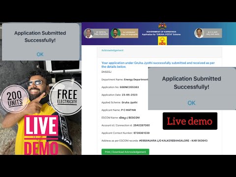 LIVE DEMO | How to apply 200 units free electricity | Karnataka | GRUHA JYOTI | #bjp #congress