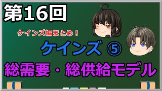 ゆっくり妹の経済学講座16「ケインズ⑤　総需要・総供給モデル」ケインズ経済学を図にしました