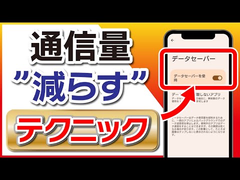 ”通信量が急に増えた！”毎月のギガを節約するテクニック！【速度改善】