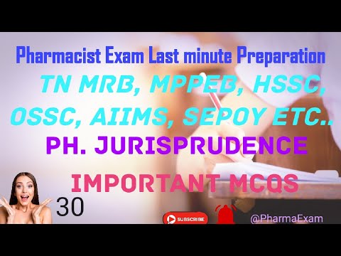 PHARMACIST Exam PREPARATION2023/ JURISPRUDENCE #pharmacistexamprepration #tnmrb #mppeb #hssc  #sepoy