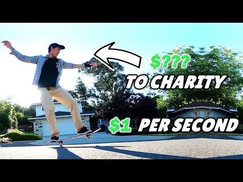 I Broke the World's Longest Manual Record, Then Donated $1 for EVERY SECOND I could MANUAL!