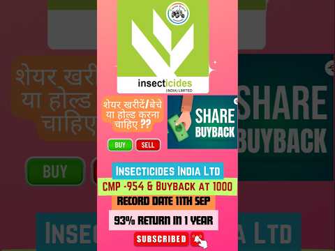 Insecticide India Ltd (इंसेक्टिसाइड इंडिया लिमिटेड) शेयर बायबैक न्यूज #multibaggerstocks #stocks