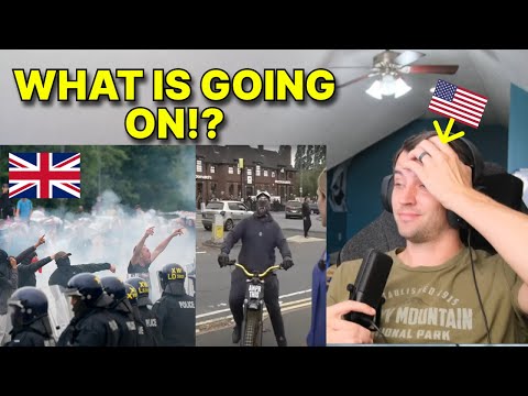 American reacts to THE UK RIOTS