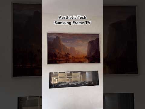 Aesthetic Tech: Samsung Frame TV #aesthetic #tvsetup #samsungframetv