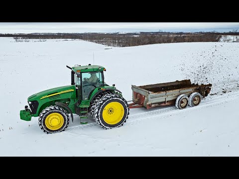 The 7920 Gets Dirty - Hauling Manure with the New Tractor and JCB Teleskid 3TS-8T!