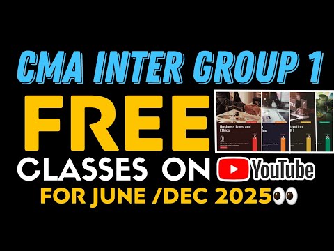 cma inter group 1 free youtube channel 2025 | CMA inter Free classes | The commerce coach