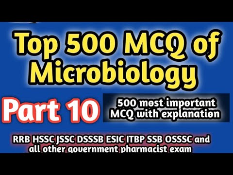 top 500 MCQ of microbiology#rrb pharmacist exam#pharmamcq#governmentpharmacistexampreparation