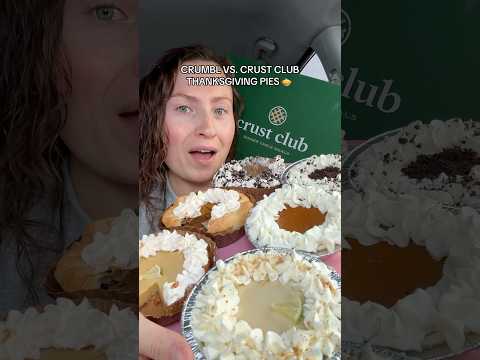 CRUMBL VS. CRUST CLUB: Thanksgiving Pies! 🥧🍂 | Fast Food Review #fastfood #crumbl #dessert #pie