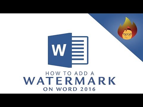 How to add a WATERMARK on Word.. | MICROSOFT WORD 2016