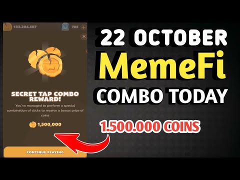 MEMEFI SECRET COMBO TODAY 22 OCTOBER 2024 | MEMEFI DAILY COMBO | MEMEFI COMBO TODAY | MEMEFI COMBO