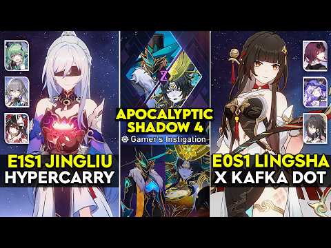 E1S1 Jingliu & E0S1 Lingsha x Kafka DOT Team | Apocalyptic Shadow 4 |  v2.5 Honkai Star Rail.