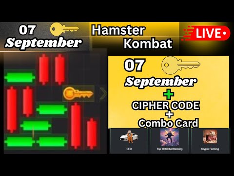 September 7 hamster kombat mini game / Puzzle game Solved / Cipher Code today / mini game key