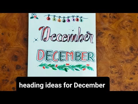 Heading ideas for DECEMBER #youtube #video #heading #ideas