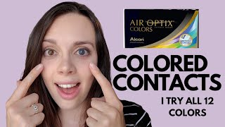 I TRY EVERY AIR OPTIX COLORS - COLORED CONTACT LENSES ON BROWN EYES