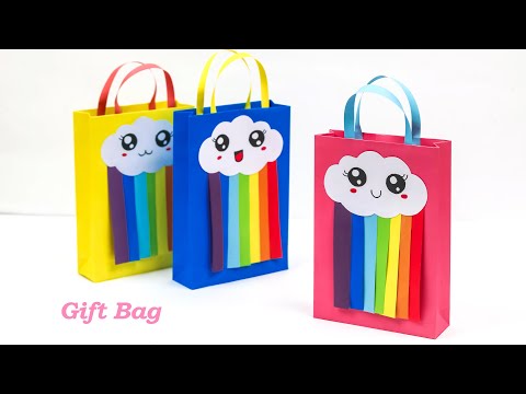 Paper crafts easy bag - How to make a beautiful paper bag / how to make paper bag with handle