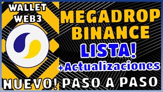 🟨 MEGADROP BINANCE WEB3: LISTA PASO A PASO! 📝🎉