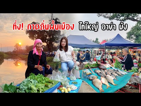 รวมชาวไทใหญ่ คนพื้นเมือง อาข่า ม้ง ขายของกินพื้นถิ่น ผักบนดอยหน้าหนาว ตลาดหนองอุโบสถ