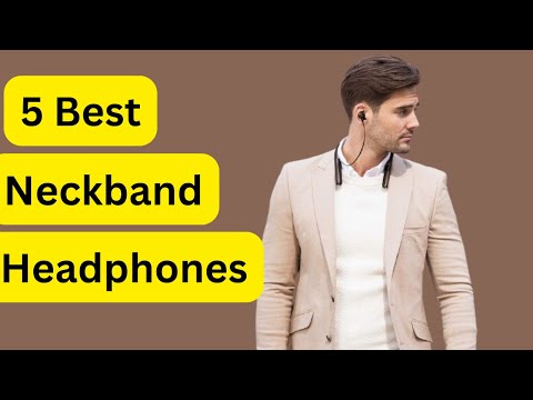 Neckband headphones.