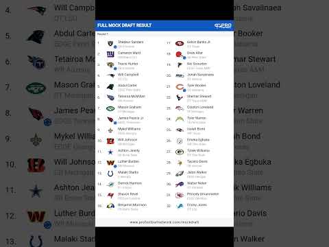 NFL Mock Draft Week 12 #trending #nfl #mockdraft