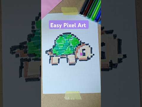 Easy Pixel Art 🎨🎭 #diy #pixelart #shortvideo #easycrafts