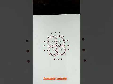 7×3×3 dots sikku kolam||beginners kolam design||#shorts