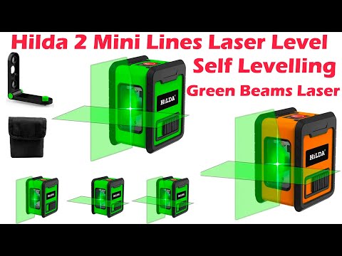 Hilda 2 Mini Lines Laser Level Self Levelling Green Beams Laser Horizontal & Vertical Cross-Line