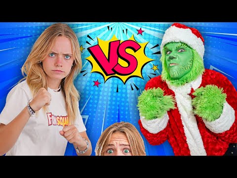 Fun Squad VS Grinch! Escape the Babysitter and Save Christmas!