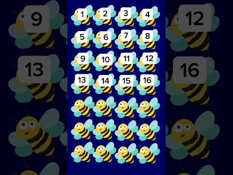 Bee number counting for #kidsvideo