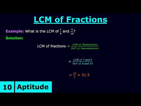 LCM of Fractions | Aptitude | @narviacademy